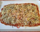 Foto del paso 13 de la receta: Pizza normal o sin gluten estirada o enrollado de pollo y queso