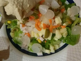 Ensalada con hummus