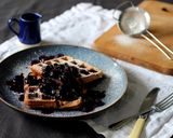 A picture of step 10 of Vegan Waffles with Warm Blueberry and Maple Syrup Compote.