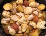 A picture of step 5 of Chicken Aloo Gobi.