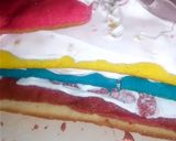 A picture of step 12 of Rainbow cake🌈🎂in sandwich maker.