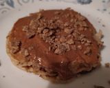 Φωτογραφία βήματος 4 της συνταγής Pancakes με βρώμη, φυστικοβούτυρο και πραλίνα 🥞❣️