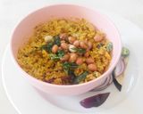 A picture of step 9 of Brinjal masala biryani (vangi Bath in kannada).