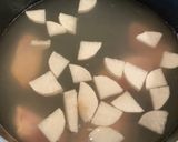 Hình bước làm 1 của món Nui soup thịt băm