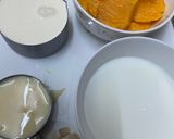 A picture of step 1 of Alphonso mango cream popsicle /kids favorite dessert.