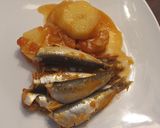 A picture of step 6 of Stewed Baby Sardines (Xoubas Guisadas).