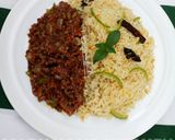 A picture of step 16 of Nigerian carrot fried rice with minced meat soup.