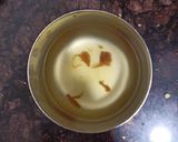 A picture of step 1 of Gajak gud burfi.