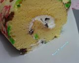 Foto langkah ke 8 dari resep Roll Cake MB (motif bunga).