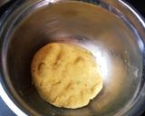 A picture of step 2 of Besan messi masala puri - eat with arbi Fry.