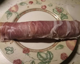 A picture of step 3 of Monkfish wrapped in parma ham.