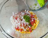 A picture of step 12 of Corn chaat cups (street style).