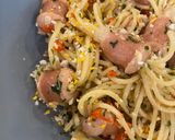 Foto langkah ke 4 dari resep Spaghetti Sosis Aglio Olio.