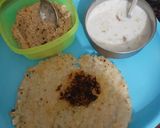 A picture of step 3 of Sabudana roti.