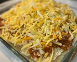 A picture of step 2 of Easy Baked Nachos with Ground Beef and Cheese.
