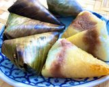 รูปขั้นตอนการทำที่ 9 ของ ข้าวเหนียวปิ้งไส้เผือก