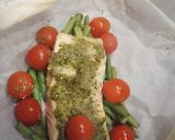 A picture of step 5 of Salmon Pesto.