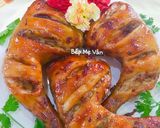 Hình bước làm 4 của món Xôi hoa đậu biếc đùi gà nướng nồi chiên ko dầu