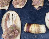 Une image de l'étape 4 de Rouleaux d’aubergine au bœuf /riz.