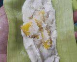 Foto langkah ke 5 dari resep Kue Lepat Pisang Isi Unti Kelapa dan Nangka.