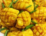 Hình bước làm 3 của món Mực Xào Cà Ri Sả Ớt 🦑