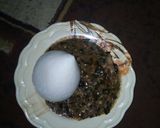 A picture of step 3 of Tuwon shinkafa da miyan zogale.