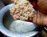 A picture of step 4 of Karela vadi matta/ red rice.