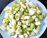 A picture of step 1 of Sponge Gourd (galka) Sev Sabji.