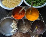 A picture of step 1 of Karnataka Style Palya or Shepu bhaji.