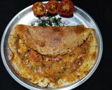 A picture of step 11 of Hydrabadi masala dosa.