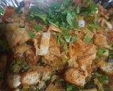 A picture of step 8 of Mix plate chaat.