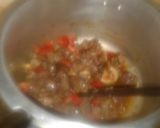 A picture of step 3 of Ugali/greens/wet beef.