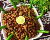 A picture of step 6 of Steam-Fried Wheat and Black Chickpea Masala Ghughri.