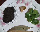 A picture of step 1 of Tulsi Chai.