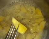 A picture of step 1 of Aam panna 2 ways.