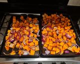 A picture of step 1 of Squash, spinach and chickpea salad.