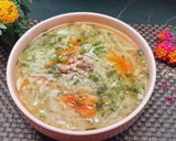 Hình bước làm 2 của món Canh bắp cải cà chua thịt xay