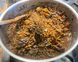 Une image de l'étape 28 de Soupe de lentilles aux tomates, poivrons et bouillon de gambas.