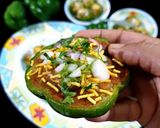A picture of step 5 of Shimla Mirch Tikki Chaat.