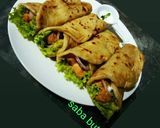 A picture of step 6 of KFC (zing'ratha) Style Chik'ratha Wraps😋😋😋.