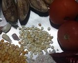 A picture of step 1 of Brinjal tomato chutney.
