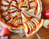 Hình bước làm 7 của món 💚 Bánh Tart Táo Xuân Đào Hạnh Nhân
