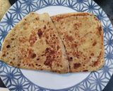A picture of step 8 of TRIANGLE+SQUARE PARATHA😊😊.