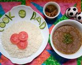 A picture of step 8 of Kali Dal Chawal.