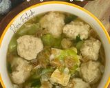 Foto langkah ke 7 dari resep Sup Bakso Sayur Gambas/Oyong.
