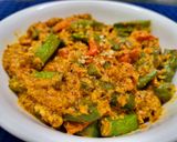 A picture of step 4 of No Onion No Garlic Special Okra / Bhindi Masala.