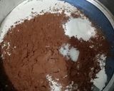 A picture of step 1 of Chocolate ganache cake.