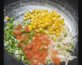A picture of step 2 of Maggi masala corn pulao.