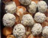 Foto del paso 5 de la receta: Estofado de papas, verduras y boniato, con albóndigas de lentejas