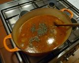 A picture of step 7 of Puy lentil stew with baked cauliflower and steamed cavolo nero.
